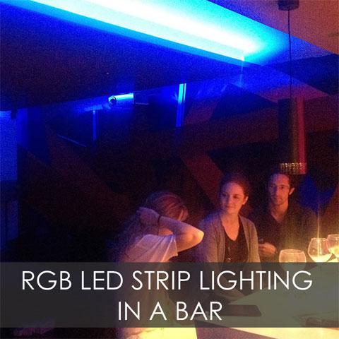 RGB LED Strip Lighting in a Bar