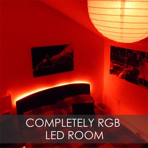 Completely RGB LED Room - RGB LED Strip & Wireless RGBW Lamps